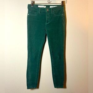 Pilcro Size 26 Corduroy High Rise Skinny Jeans Forest Green by Anthropology